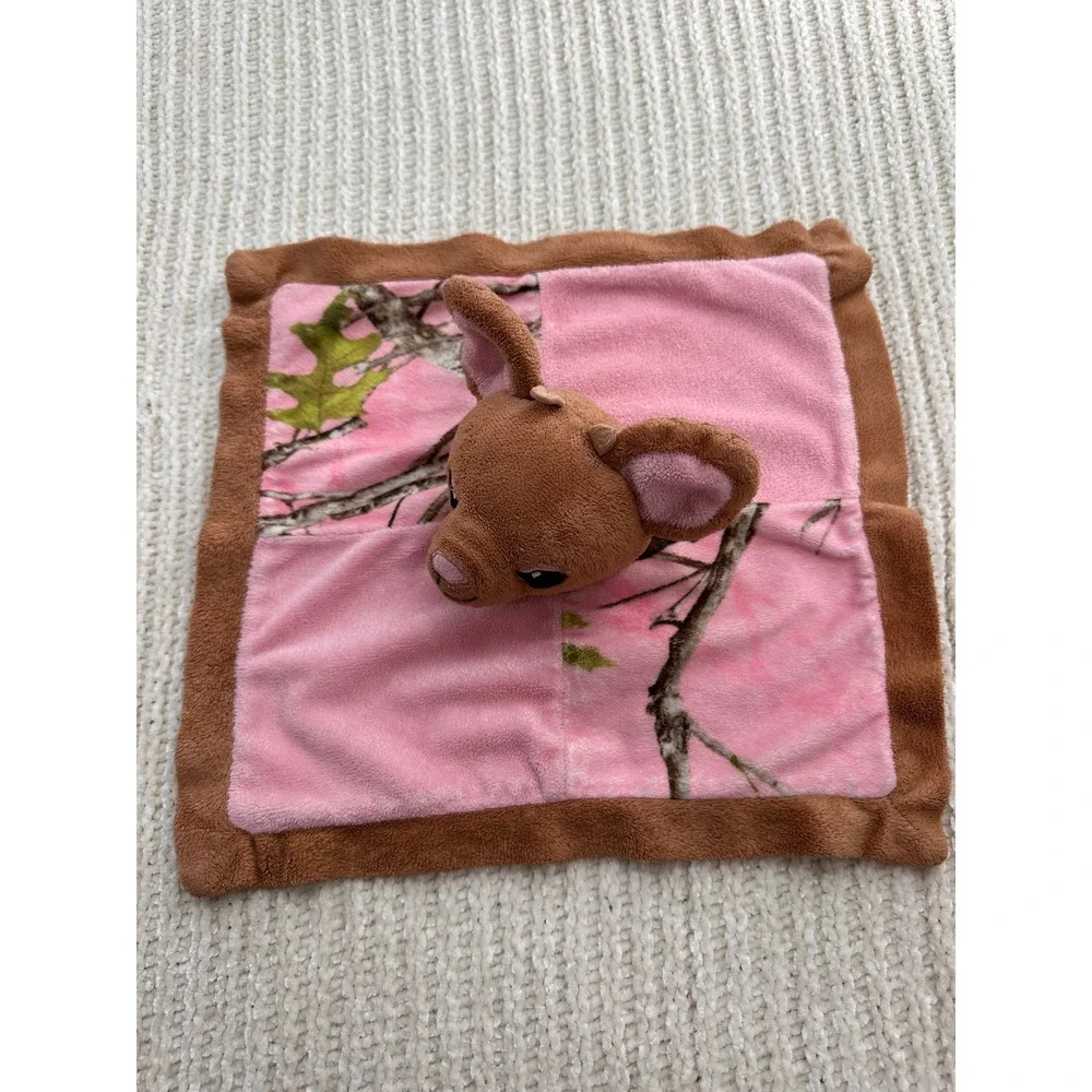 Bass Pro Shops Pink Camo Deer Baby Security Blanket Lovey Wildlife Artists 13x13